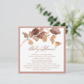Elegant Herfst Eucalyptus Leaves Baby shower Kaart (Staand voorkant)