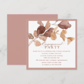 Elegant Herfst Eucalyptus Leaves Engagement Party Kaart (Voorkant / Achterkant)