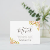 Elegant Herfst Eucalyptus Moving Announge Briefkaart (Staand voorkant)