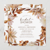 Elegant Herfst Floral Bridal Shower Kaart (Voorkant / Achterkant)