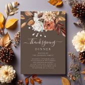 Elegant Herfst Floral Thanksgiving Kaart