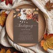 Elegant Herfst Floral Thanksgiving Kaart