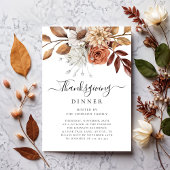 Elegant Herfst Floral Thanksgiving Kaart