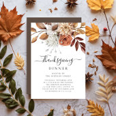 Elegant Herfst Floral Thanksgiving Kaart