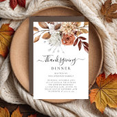 Elegant Herfst Floral Thanksgiving Kaart