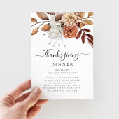 Elegant Herfst Floral Thanksgiving Kaart