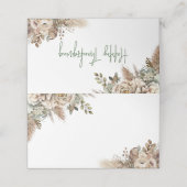 Elegant Herfst Floral Thanksgiving Plaatskaartje (Buitenkant ongevouwen)