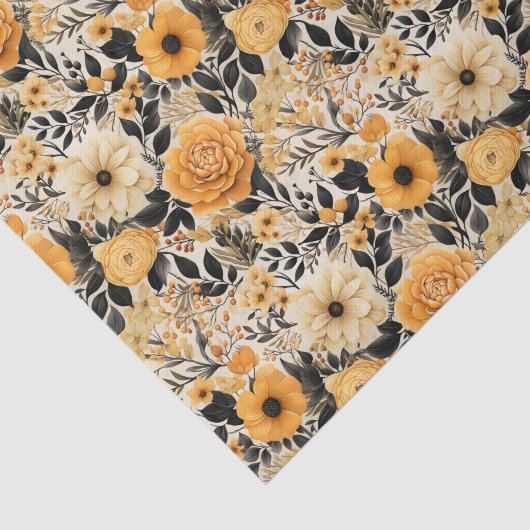 Elegant Herfst Floral Tissuepapier (Detail)
