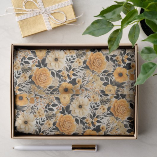 Elegant Herfst Floral Tissuepapier (Geschenk)