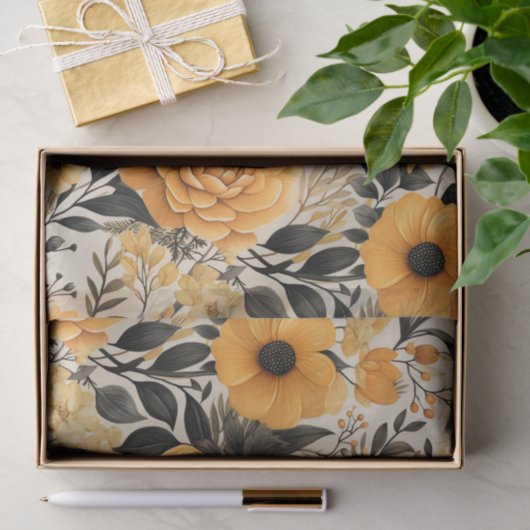 Elegant Herfst Floral Tissuepapier (Geschenk)