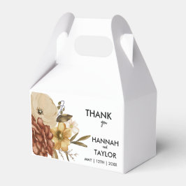 Elegant Herfst Floral Wedding Bedankdoosjes