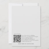 Elegant Herfst Floral Wedding QR Code Kaart (Achterkant)