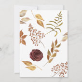 Elegant Herfst Floral Woodland Thanksgiving Kaart (Achterkant)