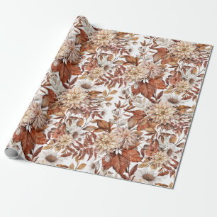 Elegant Herfst floral wrapping papier