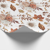 Elegant Herfst floral wrapping papier (Hoek)