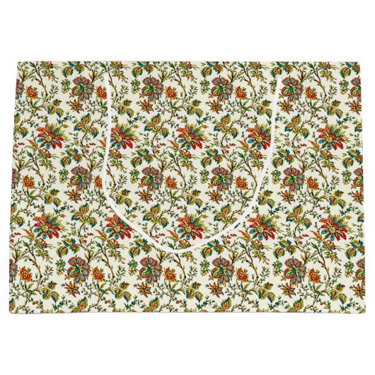 Elegant herfst floreel patroon groot cadeauzakje (Voorkant)