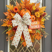 Elegant herfst floreel patroon satijnen lint