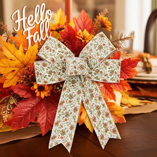 Elegant herfst floreel patroon satijnen lint