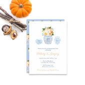Elegant Herfst Flowers Oranje Rust Engagement Part Kaart