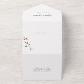 Elegant Herfst Foliage Gold Ampersand Wedding All In One Uitnodiging (Buitenkant)