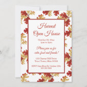Elegant Herfst Foliage Harvest Leaves Open House Kaart (Voorkant)