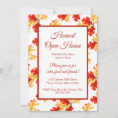Elegant Herfst Foliage Harvest Leaves Open House Kaart (Voorkant)