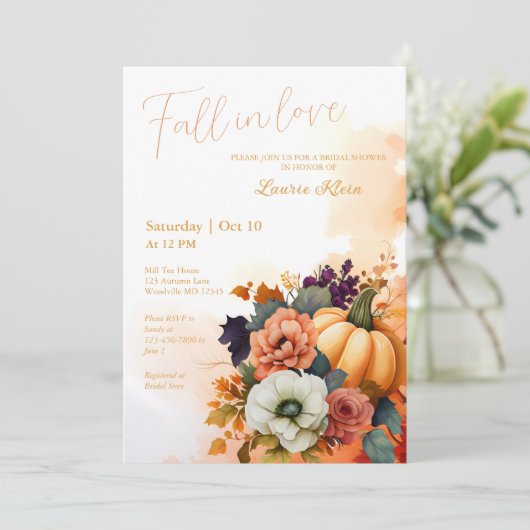 Elegant Herfst Geel Waterverf Vrijgezellenfeest Kaart (Staand voorkant)