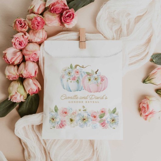 Elegant Herfst Gender Reveal Bedankzakje