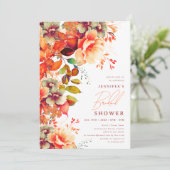 Elegant Herfst herfst bloemenVrijgezellenfeest Kaart (Staand voorkant)