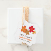 Elegant Herfst in Love Autumn Leaves Wedding Bedankjes Labels (In situ)