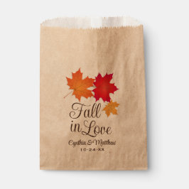 Elegant Herfst in Love Autumn Leaves Wedding Bedankzakje