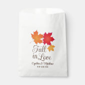 Elegant Herfst in Love Autumn Leaves Wedding Bedankzakje (Voorkant)