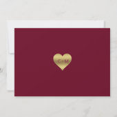 Elegant HERFST in LOVE Burgundy Marsala Wedding Save The Date (Achterkant)