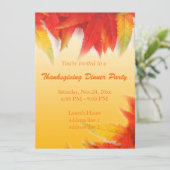 Elegant herfst leest Thanksgiving diner Kaart (Staand voorkant)
