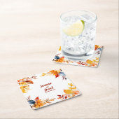 Elegant herfst Lijst: gepersonaliseerde bruiloft O Kartonnen Onderzetters (Insitu)