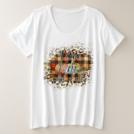 Elegant  Herfst Love Pumpkin Grote Maat T-shirt