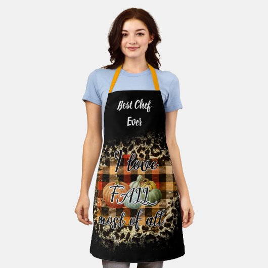 Elegant  Herfst Love Pumpkin Schort (Gedragen)