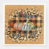 Elegant  Herfst Love Pumpkin Servet (Voorkant)