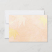 Elegant Herfst Maple Leaves Wedding RSVP Kaart (Achterkant)