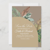 Elegant Herfst Pampas Grass Wedding Save the Date (Voorkant)