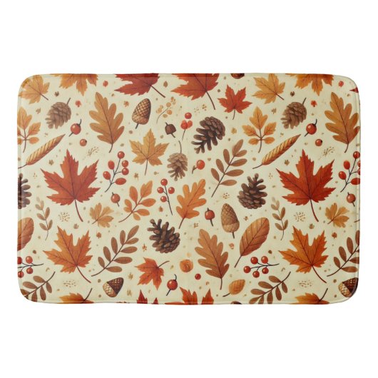 Elegant Herfst patroon Badmat (Voorkant)