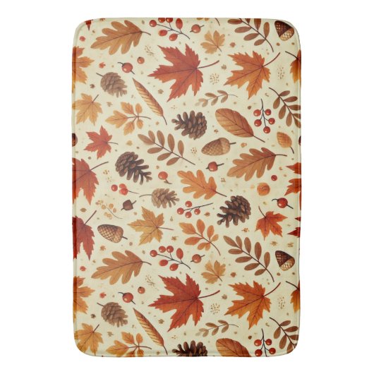 Elegant Herfst patroon Badmat (Voorkant Verticaal)