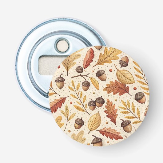 Elegant Herfst patroon Button Flesopener (Voorkant)
