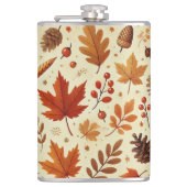 Elegant Herfst patroon Heupfles (Voorkant)