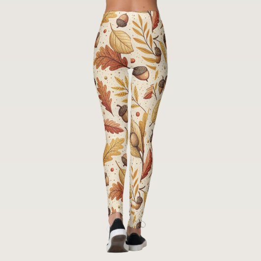 Elegant Herfst patroon Leggings (Achterkant)