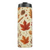 Elegant Herfst patroon Thermosbeker (Voorkant)