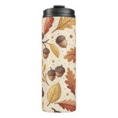 Elegant Herfst patroon Thermosbeker (Voorkant)