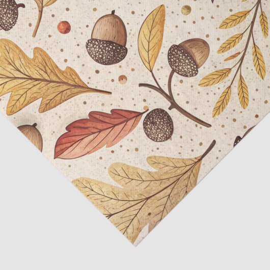 Elegant Herfst patroon Tissuepapier (Detail)