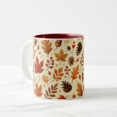 Elegant Herfst patroon Tweekleurige Koffiemok (Voorkant links)