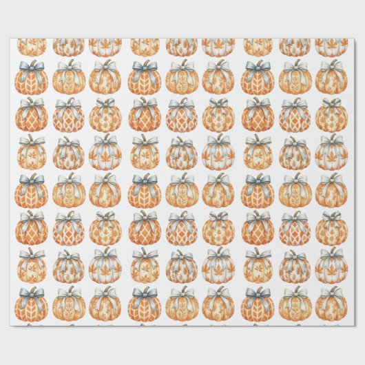 Elegant Herfst pompoen inpakpapier (Vlak)